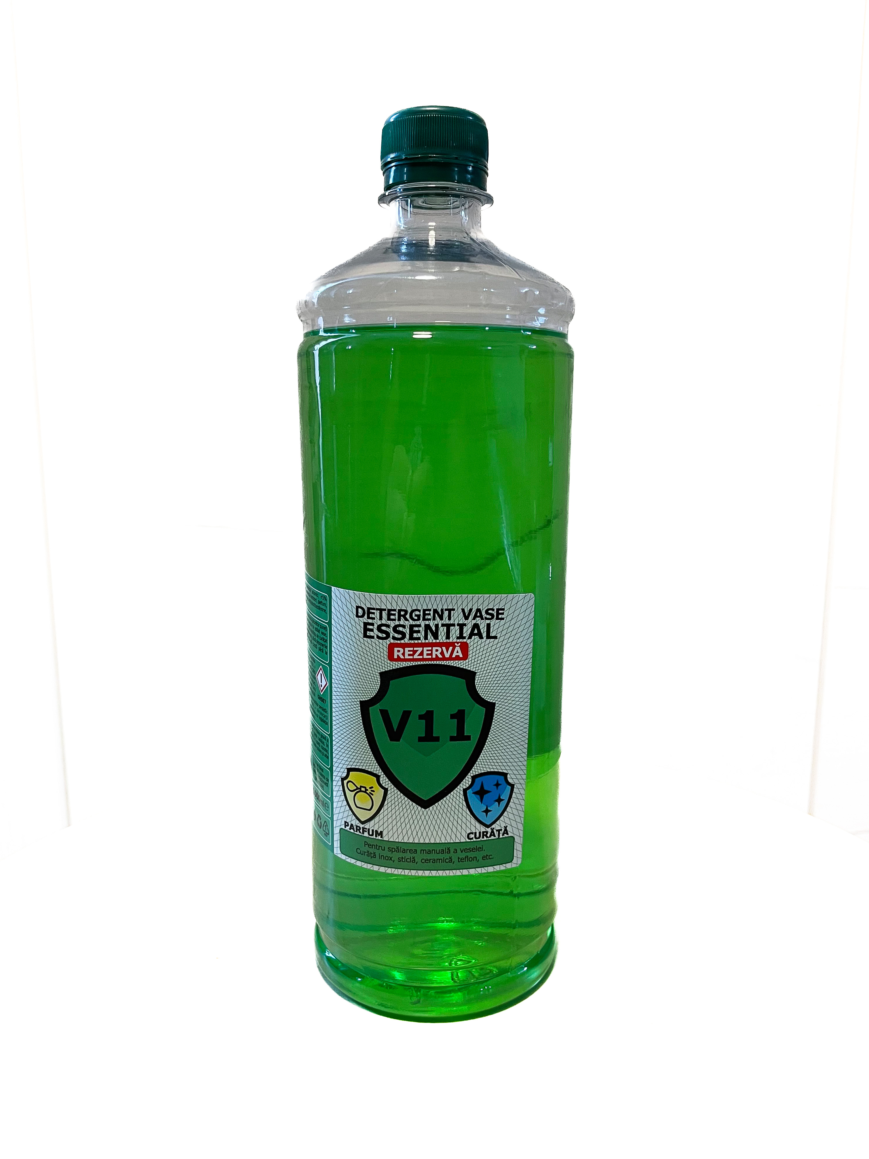 Detergent vase manual V11 Essential Green Apple ReZerva 1000ml [1 LITRU]