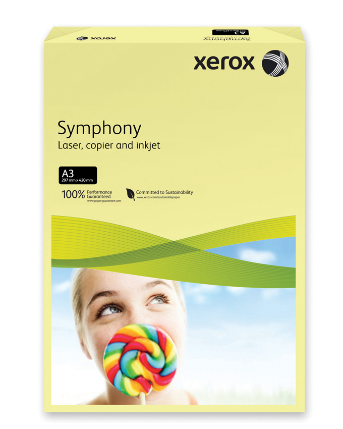 HARTIE COLORATA XEROX SYMPHONY PASTEL A3 80G/MP 500COLI/TOP YELLOW