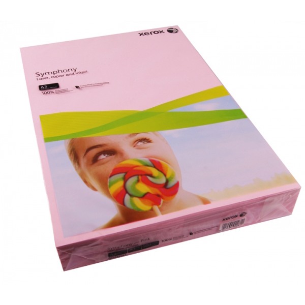 HARTIE COLORATA XEROX SYMPHONY PASTEL A4 160G/MP 250COLI/TOP PINK