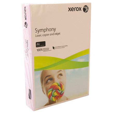 HARTIE COLORATA XEROX SYMPHONY PASTEL A4 160G/MP 250COLI/TOP SALMON