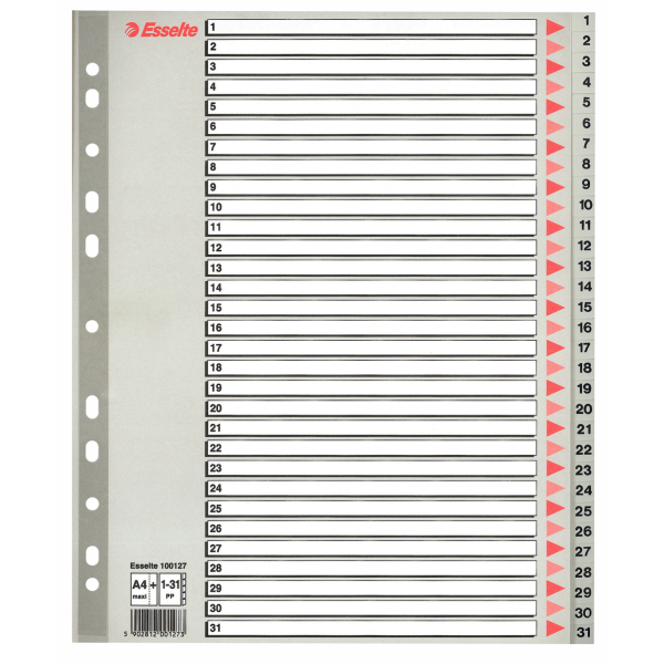 INDEX PLASTIC A4 ESSELTE MAXI 1-31