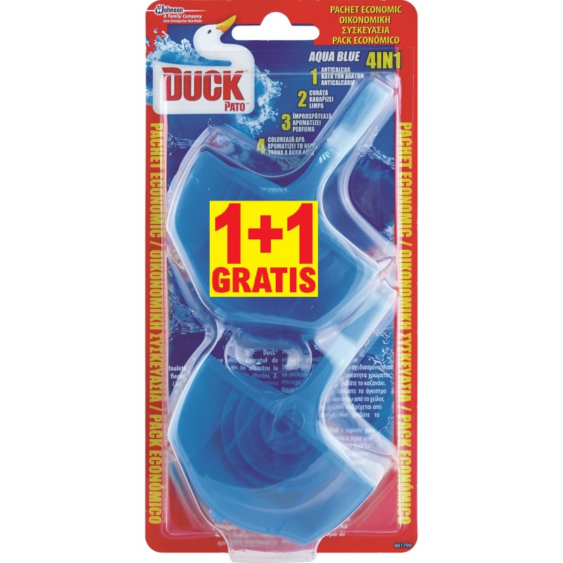 ODORIZANT TOALETA DUCK AQUA BLUE 2X40G