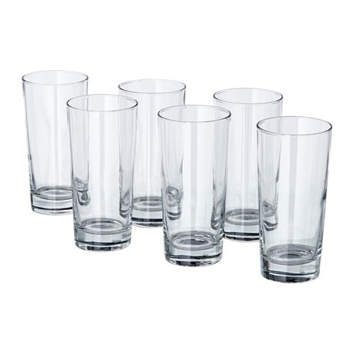 PAHAR STICLA TRANSPARENT 40CL 6 BUC/SET