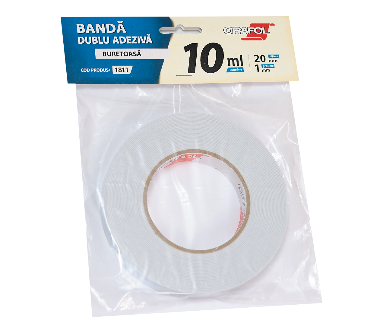 BANDA DUBLU ADEZIVA   ORAFOL 1811 BURETE/099 25MM X 10M