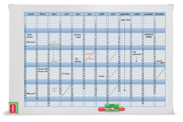 Organizator Nobo Performance saptamnal, magnetic