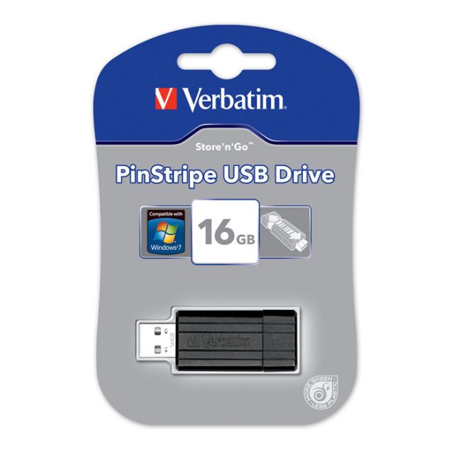 USB MEMORY STICK VERBATIM PINSTRIPE 16GB