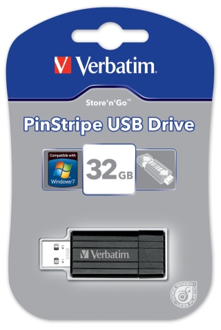 USB MEMORY STICK VERBATIM PINSTRIPE 32GB