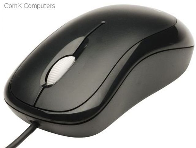 MOUSE OPTIC CU FIR SI MUFA USB MICROSOFT BASIC NEGRU