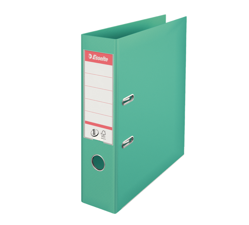 BIBLIORAFT A4 PLASTIFIAT NO. 1 ESSELTE STANDARD 75MM MENTA