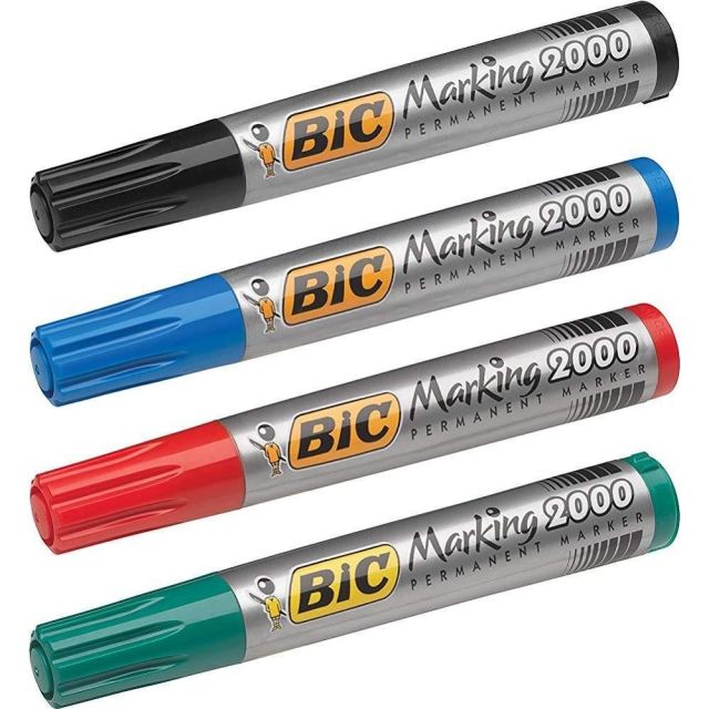 MARKER PERMANENT VARF ROTUND 1-3mm BIC 2000 NEGRU