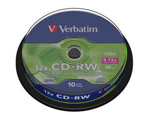 CD-RW BULK 10BUC/SET VERBATIM