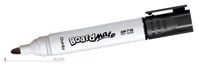 MARKER WHITEBOARD AIHAO 7181 VARF ROTUND 1-3mm NEGRU