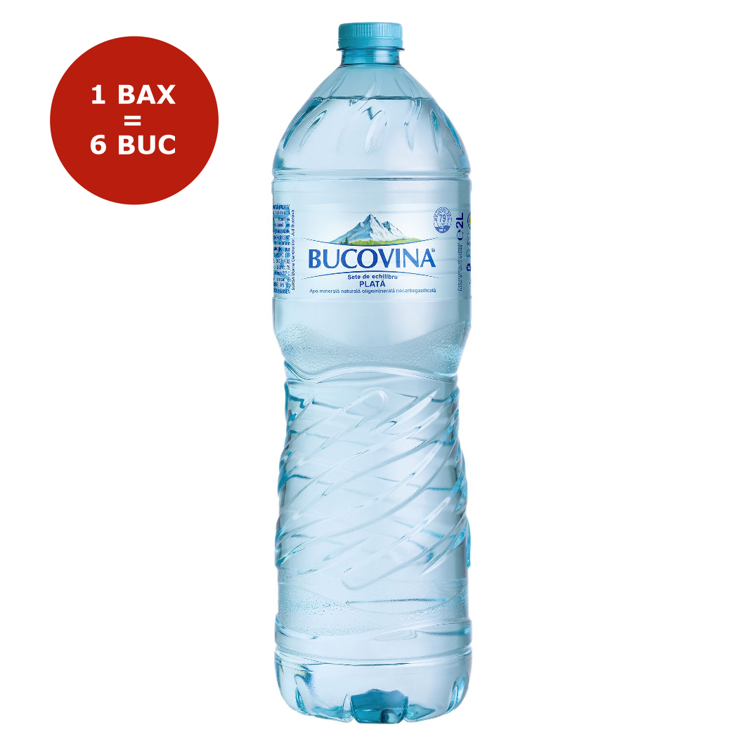 APA PLATA PET 2L BUCOVINA 6 BUCATI/BAX