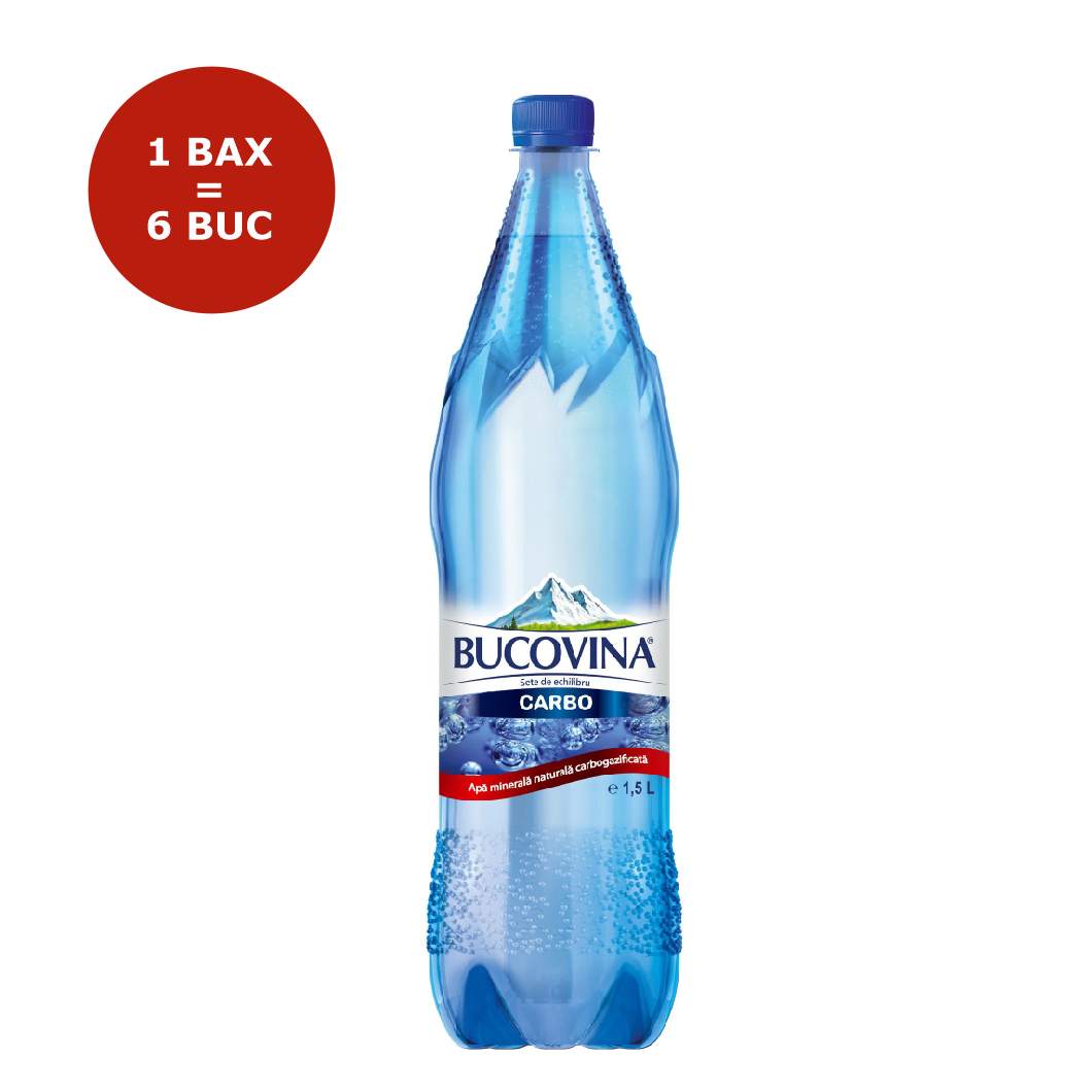 APA MINERALA CARBOGAZOASA PET 1.5L BUCOVINA 6 BCUATI/BAX