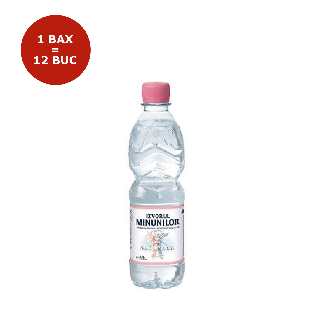 APA PLATA PET 0.5L IZVORUL MINUNILOR 12 BUCATI/BAX