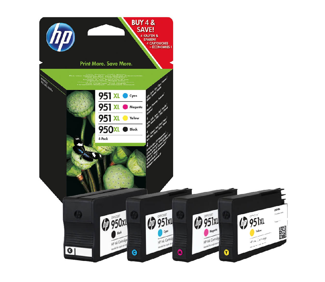 COMBO PACK NR.950XL BLACK+NR.951XL CMY C2P43AE ORIGINAL HP OFFICEJET PRO 8100 N811A