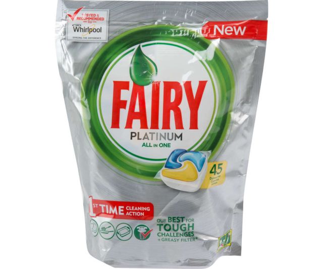 DETERGENT DE VASE CAPSULE FAIRY PLATINUM ALL IN ONE 45 BUCATI