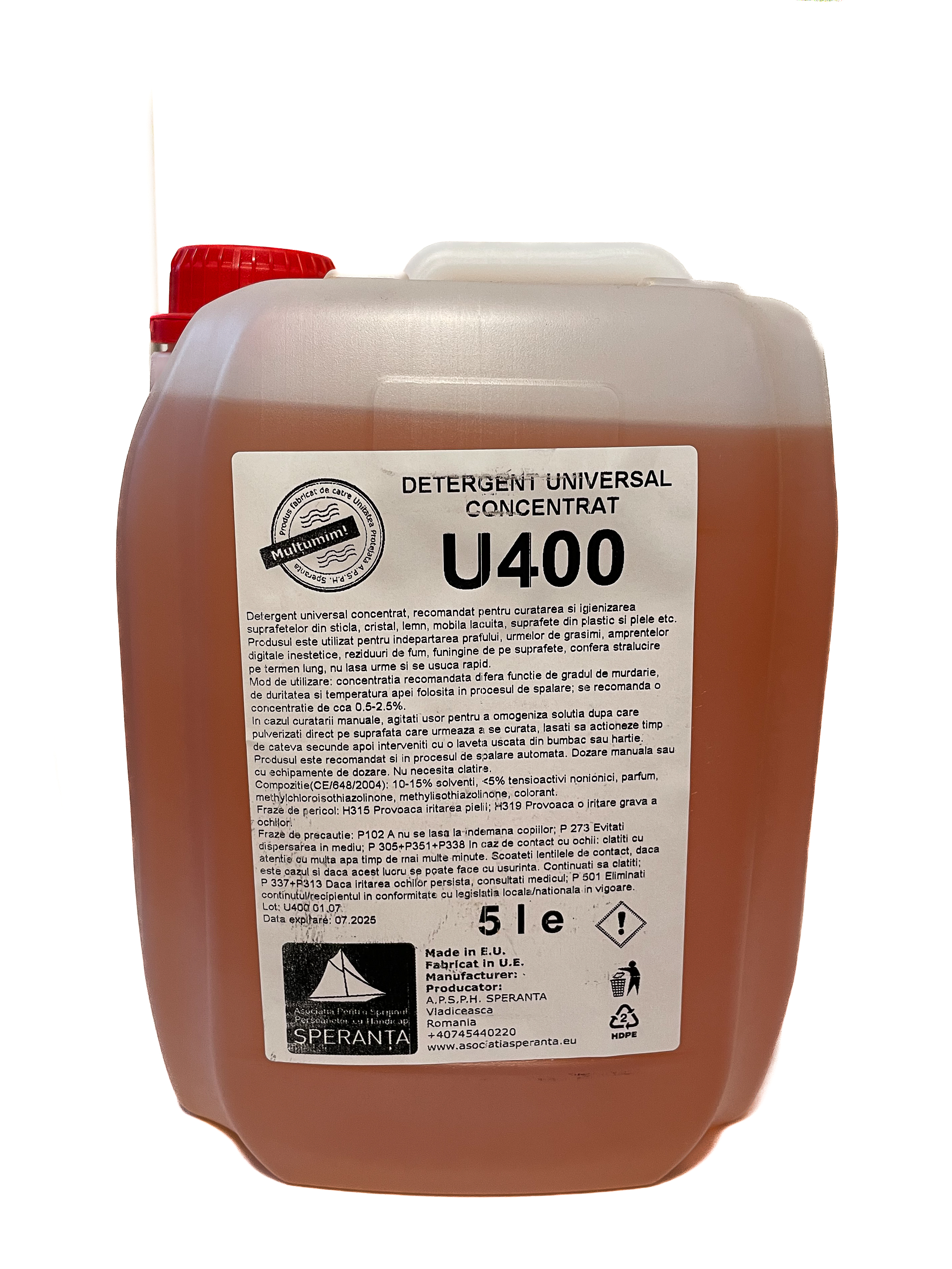 Detergent universal concentrat U400 5000ml [5 LITRI]