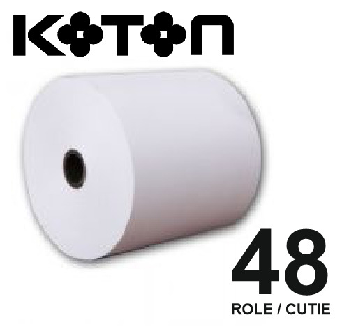 ROLE HARTIE TERMICA 79MMX80M 1 EX PERSONALIZATE KOTON 48 ROLE/CUTIE