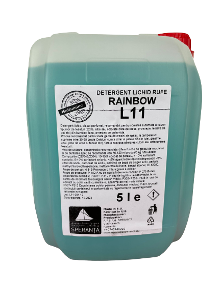 Detergent lichid pentru spalare rufe Rainbow L11 canistra 5000ml [5 LITRI]