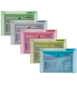 MAPA PLASTIC STANDARD CU CAPSE TRANSPARENT ALBASTRU