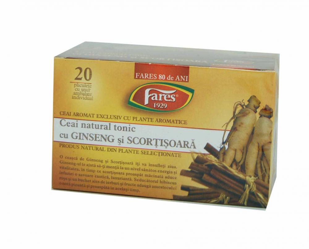 PACHET CEAI GINSENG SI SCORTISOARA FARES 20PLICULETE / CUTIE