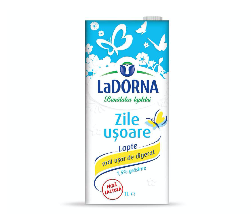 CUTIE LAPTE UHT LA DORNA ZILE USOARE 1.5% 1 LITRU