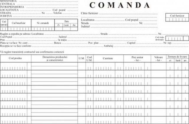 COMANDA A4 FV 100COLI