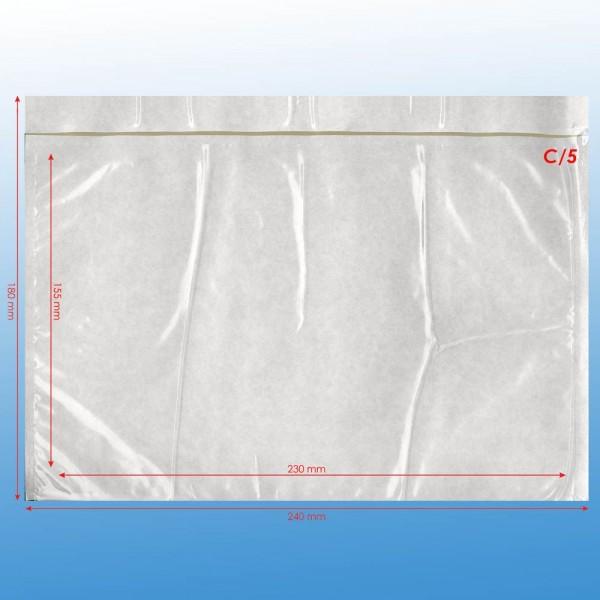 PLIC PORTDOCUMENT PLASTIC TRANSPARENT C5 240X160MM